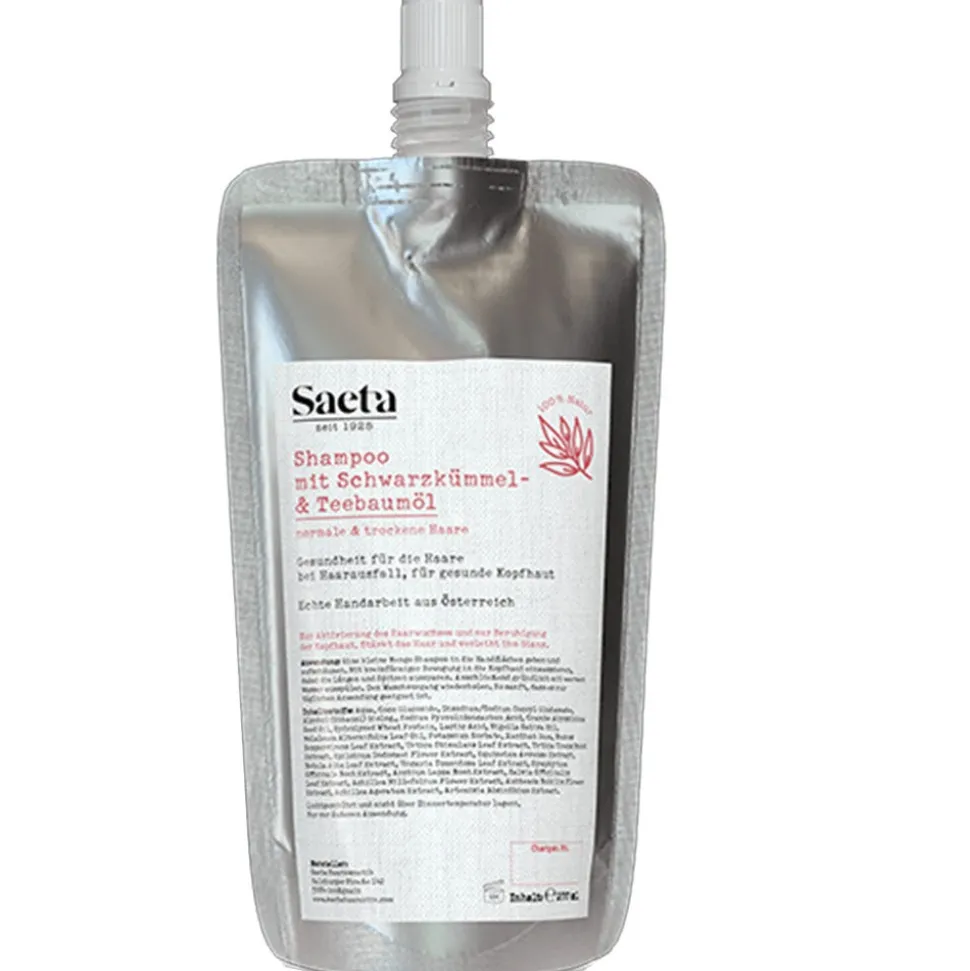 Saeta Shampoo Schwarzkümmel-Teebaum Nachfüllbeutel 200 ml
