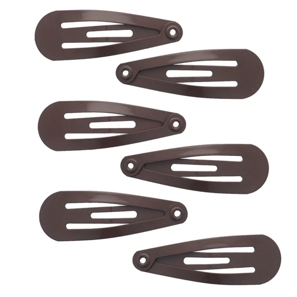 Solida Haarclip braun klein shiny 6 Stk.
