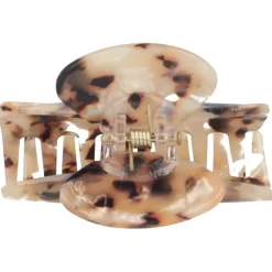 Solida Haarklammer braun gemustert 7 cm