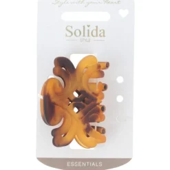 Solida Haarklammer braun matt medio