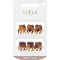 Solida Haarklammer havanna klein matt 6 Stück