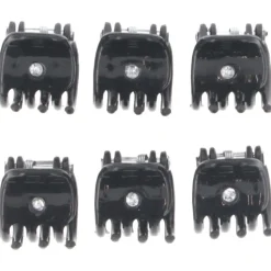 Solida Haarklammer klein schwarz shiny mit Strass