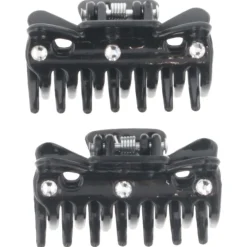 Solida Haarklammer klein schwarz shiny mit Strass