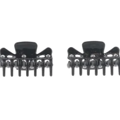 Solida Haarklammer klein schwarz shiny mit Strass