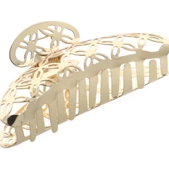 Solida Haarklammer light gold gestanzt 7 cm