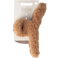 Solida Haarklammer Loop Form Teddy braun