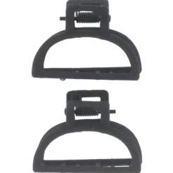 Solida Haarklammer Metall schwarz matt 2 Stück