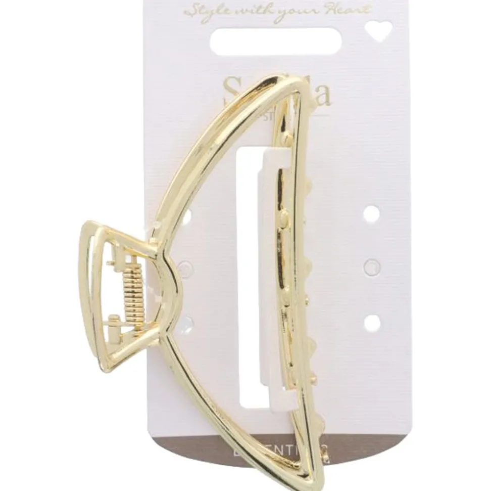 Solida Haarklammer Metall Groß Gold