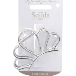 Solida Haarklammer Metall Silber