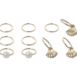 Solida Haarpiercings mit Perlen & Muscheln gold