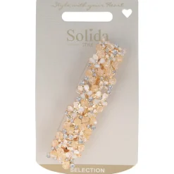 Solida Patentspange Blume gold