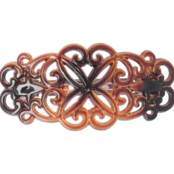 Solida Patentspange havanna Schnörkel shiny