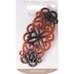 Solida Patentspange havanna Schnörkel shiny