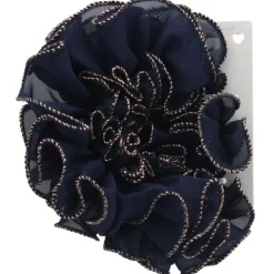Solida Scrunchie mit Kontrastnaht dunkelblau