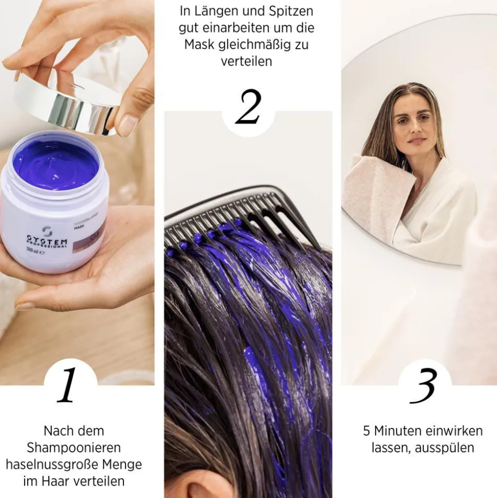 System Professional LB3 LuxeBlond Anti-Gelbstich & Reparatur Haarmaske 200 ml