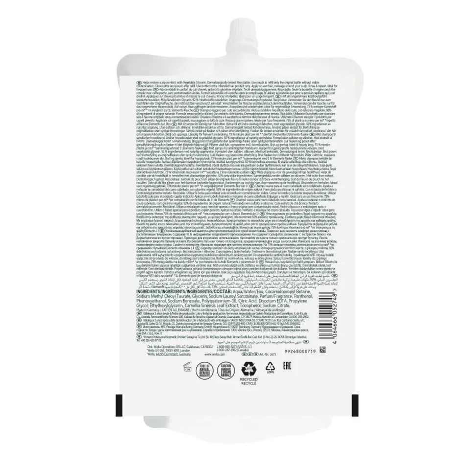 Wella Professionals Care Elements Calming Shampoo Nachfüllpackung 1000 ml